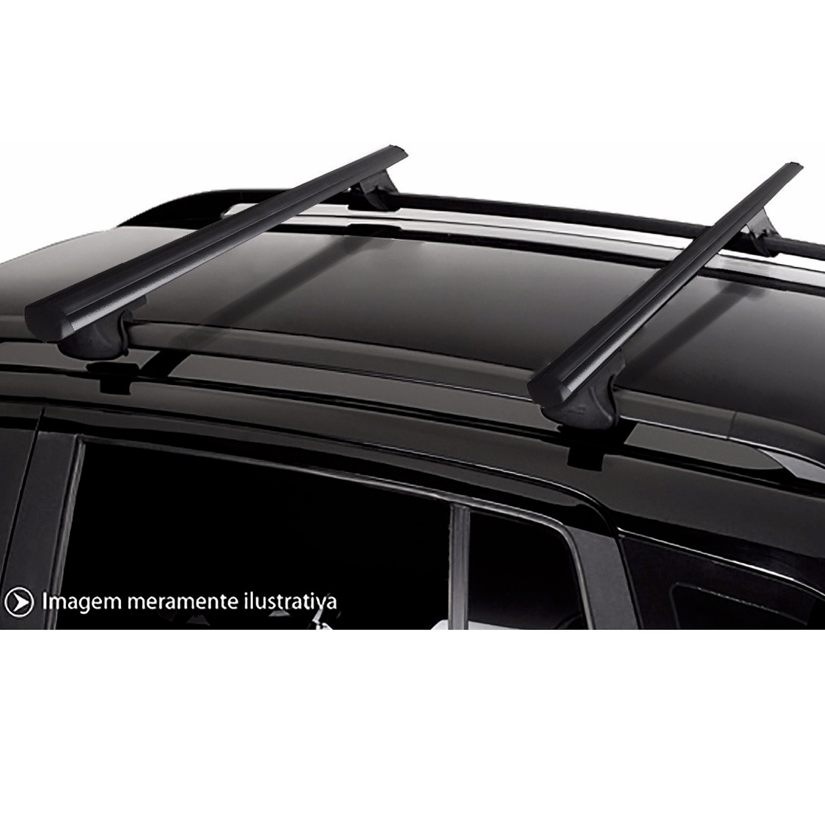 Rack Teto Travessas Em Alum Nio Preto Volkswagen Nivus E