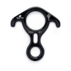 Freio 8 de Resgate Alumínio Preto 40kN p Cordas 10 a 12mm