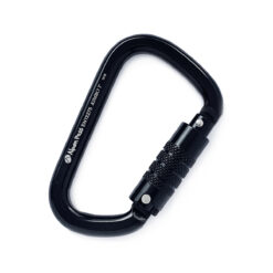 Mosquetão Aço Carbono Preto c Trava 45kN Alpen Pass EN12275