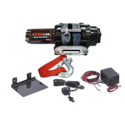 Guincho 12V Cabo Sintético 4.500Lbs + Controle Com e Sem Fio