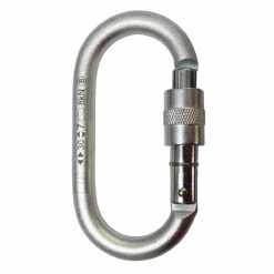 Mosquetão Aço Oval Trava Rosca Sistema Keylock 30kN EN12275