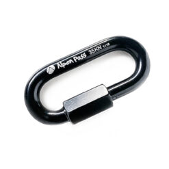 Malha Rápida Aço Carbono Preta 10mm c/ Trava 35kN Alpen Pass