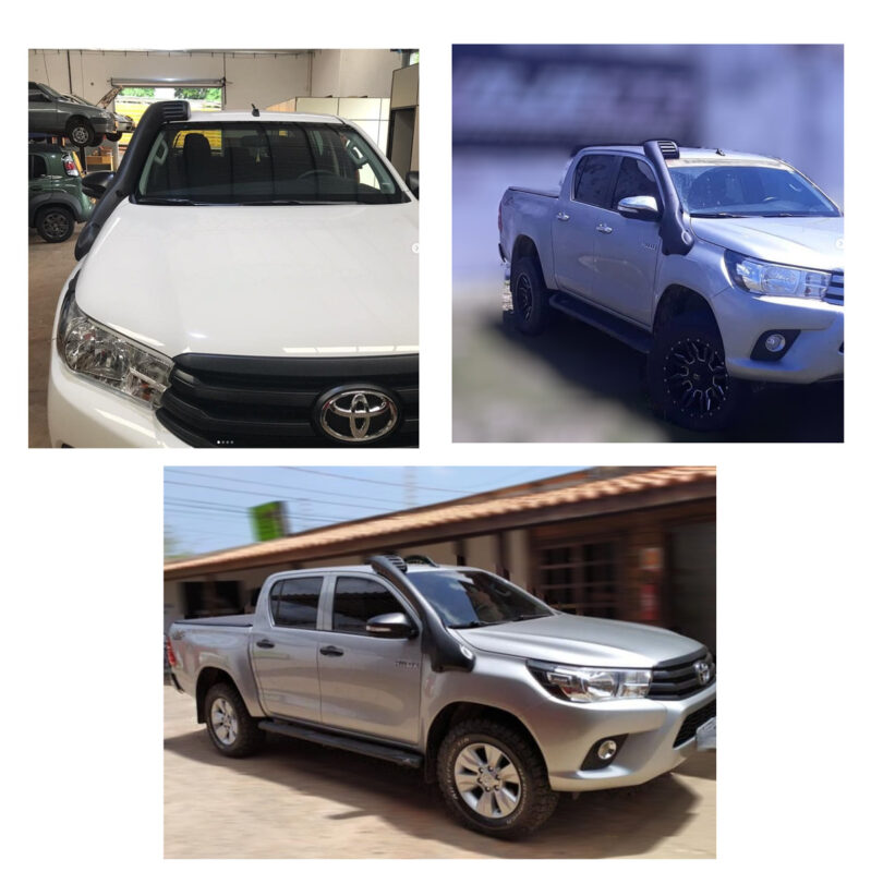 Snorkel com Kit Instalação Hilux Pickup de 2016 a 2022 OGZ Universo Aventura Brasil