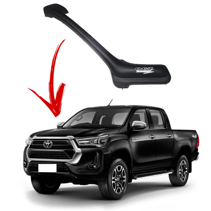Snorkel com Kit Instalação Hilux Pickup de 2016 a 2022 OGZ Universo Aventura Brasil