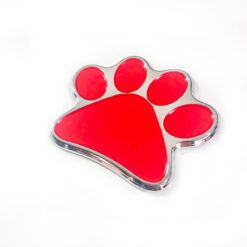 Emblema Adesivo Cromo Auto Relevo Patinha Dog Cão 6.5x6.5 cm