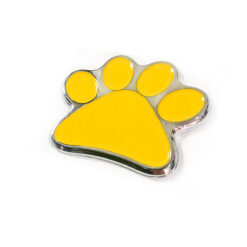 Emblema Adesivo Cromo Auto Relevo Patinha Dog Cão 6.5x6.5 cm