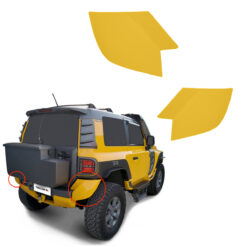 Par de Ponteiras Traseiras em Fibra Amarelo Dakar - Troller