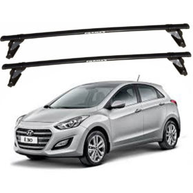 Rack de Teto em Aço Preto Hyundai I30 4P 2013 a 2016 - Eqmax