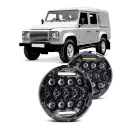 Par Farol Full Led 75Watts 7Pol Land Rover Defender 90 e 110