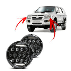Par Farol Full Led 75W Mitsubishi Pajero Sport 2004 a 2011