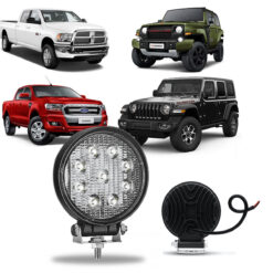 Farol Led Redondo 4 Polegadas de Longo Alcance de 27 Watts