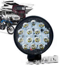 Farol de Milha Led Redondo 4.5Pol. de Longo Alcance 42 Watts