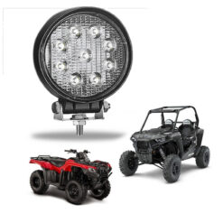 Farol Led Redondo 4 Polegadas 27 Watts p/ Utv e Quadriciclo