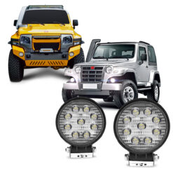 Par Farol Led Redondo 4 Pol Longo Alcance 27 Watts Troller