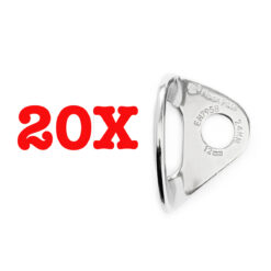 20 Chapeletas Simples 12mm Aço Inox 24kN  EN795B Alpen Pass