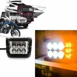 Farol Auxiliar Led Dual Color Branco e Âmbar 3.8 Poleg 36W