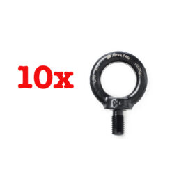 10 Parafusos Olhal Aço Preto 10mm Rosca Métrica Alpen Pass