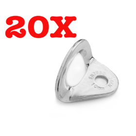 Kit 20 Chapeletas Aço Zincado 10mm 24kN  EN 795B Alpen Pass