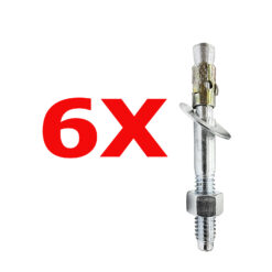 Kit 6 Chumbadores Parabolt Aço Zincado 9.5mm - Alpen Pass