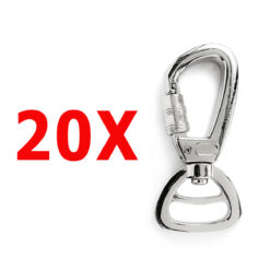 20 Mosquetão Giratório Multifuncional 100 Kgf Sister Outdoor