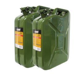 2 Galão De Metal 0.6mm Combustível De 20 Litros (Cada) Verde Militar