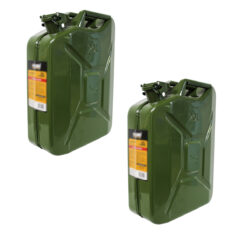 2 Galão De Metal 0.8mm Combustível De 20 Litros (Cada) Verde Militar