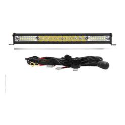 Barra Led 28cm 90W Strobo Dual Color 12D c/ Chicote Elétrico