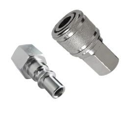Kit Conector Fêmea 1/4 NPT + Pino Engate Rápido Fêmea 1/4 NPT