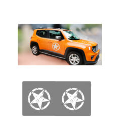 Kit 2 Adesivo 50x50cm Estrela Militar Off-road Jeep Renegade