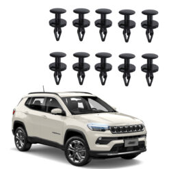 Kit 10 Grampos Presilhas de Fixação Jeep Compass 2016 a 2024