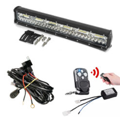 Barra Led 300W Strobo + Chicote Completo + Controle Sem Fio