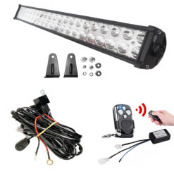 Barra Led 240W Strobo + Chicote Completo + Controle Sem Fio