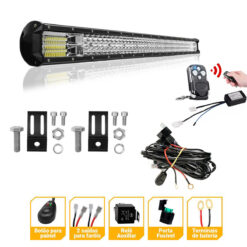 Barra Led 504W Strobo + Chicote Completo + Controle sem Fio