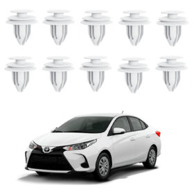 10 Grampos Fixação Forro de Portas Toyota Yaris 2018 a 2024
