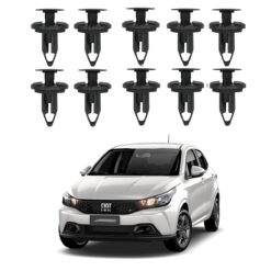 Kit 10 Grampos Grelha da Churrasqueira Fiat Argo 2017 a 2024