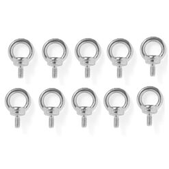 10 Parafusos Olhal Aço Inox 316 Rosca Métrica 6mm Alpen Pass