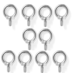 10 Parafusos Olhal Aço Inox 316 Rosca Métrica 8mm Alpen Pass