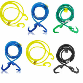 6 Elásticos Extensor Silicone 8mm p/ Fixação 2 metros Eqmax