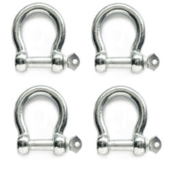4 Manilhas Curvas 3/4 19mm A. Zincado Pino Rosca Alpen Pass
