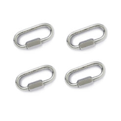4 Malhas Rápida Aço Inox Oval 8mm Trava Rosca 22kN Alpen Pass