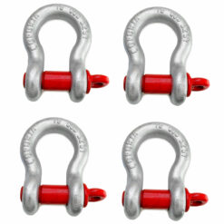 4 Manilhas Curva 5/8 16mm Pino Roscado Alloy 3.25Ton Coforja