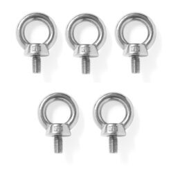 5 Parafusos Olhal Aço Inox 316 Rosca Métrica 10mm Alpen Pass