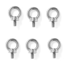 6 Parafusos Olhal Aço Inox 316 Rosca Métrica 10mm Alpen Pass