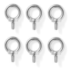 6 Parafusos Olhal Aço Inox 316 Rosca Métrica 8mm Alpen Pass