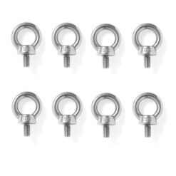 8 Parafusos Olhal Aço Inox 316 Rosca Métrica 10mm Alpen Pass