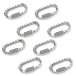 8 Malhas Rápida Aço Inox Oval 8mm Trava Rosca 22kN Alpen Pass