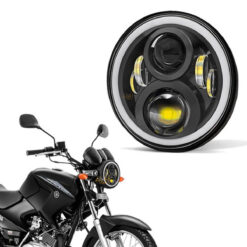 Farol Led Angel Eyes 7 Polegadas p/ Motos Harley Davidson