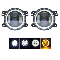 Par Farol Led Auxiliar 4 Polegadas Angel Eyes 4 Funções 40W