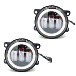 Par Farol Led Auxiliar 3.5 Polegadas Angel Eyes Universal