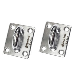 Kit 2 Alças Fixas c Base Retangular 10mm Aço INox 316 Alpen Pass